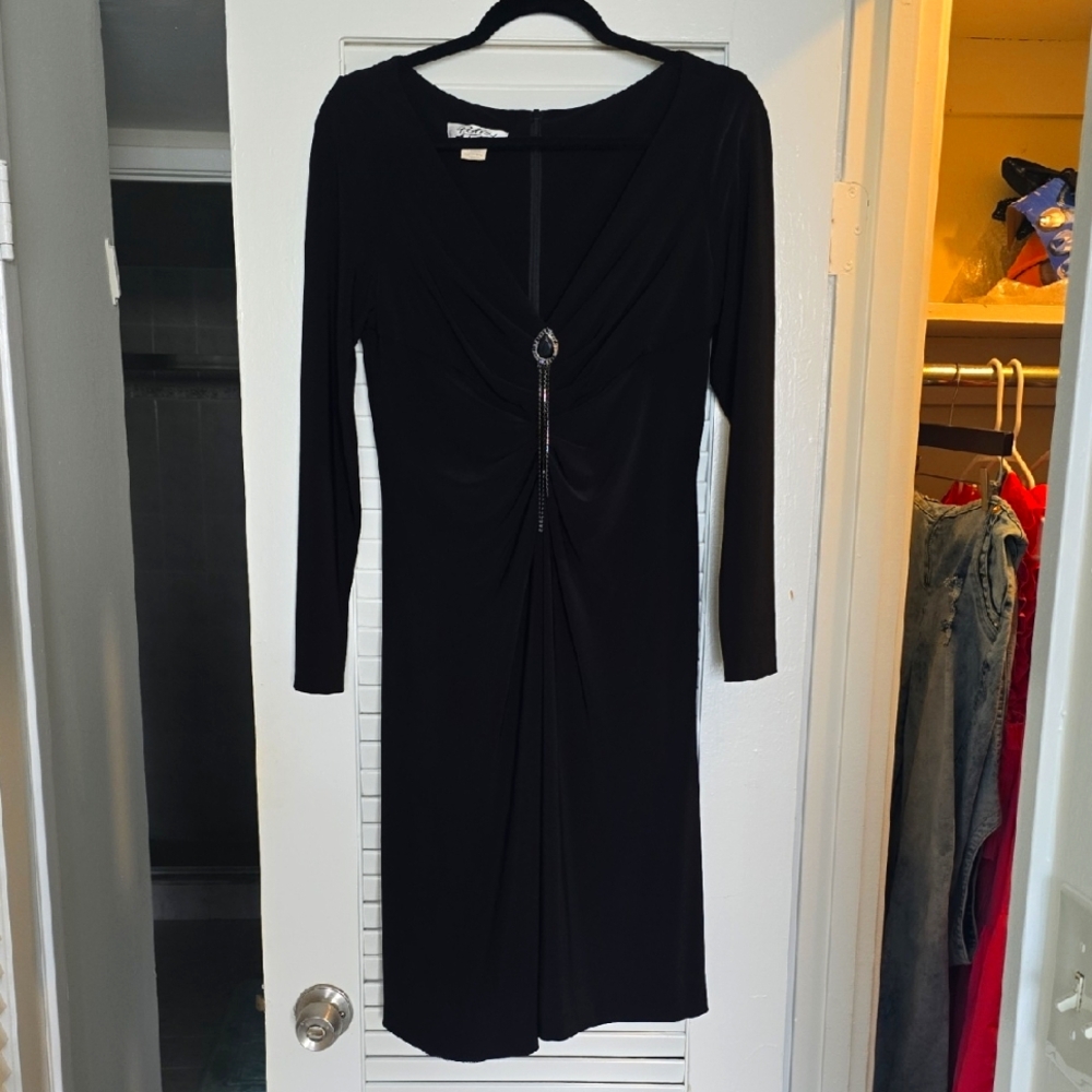 Patra Size 8 Elegant Black Dress